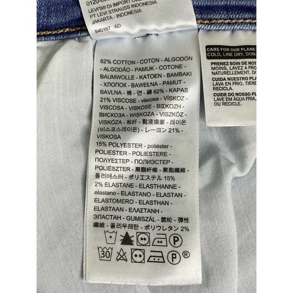 Levi's Women's Plus 711 Skinny Ankle Mid Rise Blue Slim Jeans Size 22W - Picture 10 of 12